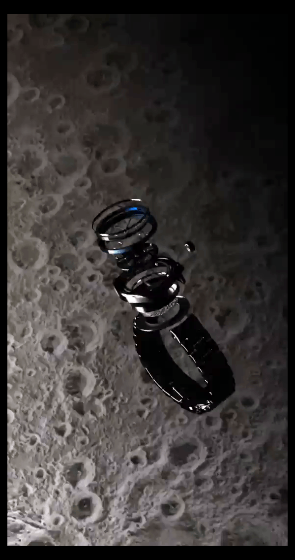 Video of a Lunar Citizen & Bulova Watch and animated BUDII sculptures