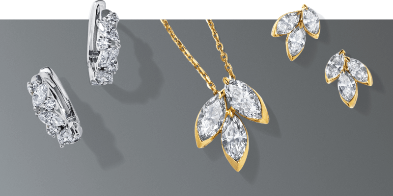 Necklace and earrings from the Monique Lhuillier Bliss Collection.