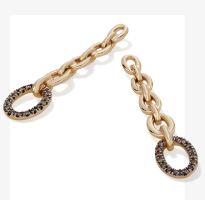 Le Vian Diamond Chain Link Drop Earrings 1/10 ct tw 14K Honey Gold
