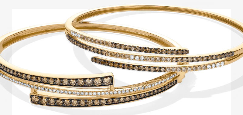 Two examples of Le Vian ombre style bracelets