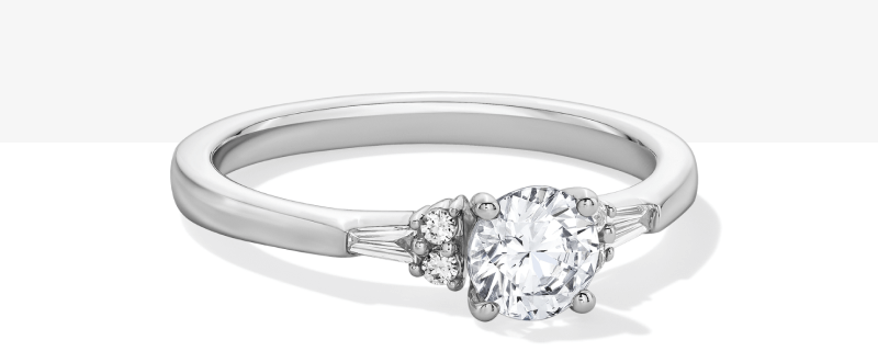 Now + Forever Lab-Grown Diamonds Round-Cut Engagement Ring 3/4 ct tw 14K White Gold
