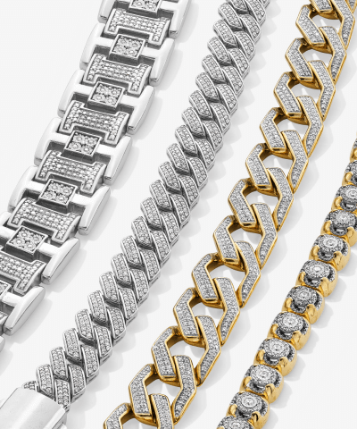 Men's bracelets in various sizes.