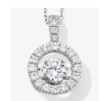 Unstoppable Love Lab-Grown Diamond Necklace 2 ct tw 10K White Gold 19