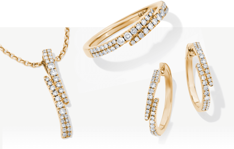 Showcase of the Le Vian collection.