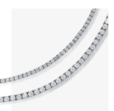 Tennis necklaces in different sizes.