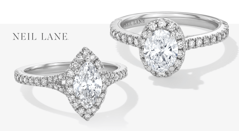 Showcase of Neil Lane Natural Diamond rings.