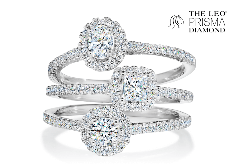 Showcase of rings from THE LEO PRISMA collection.