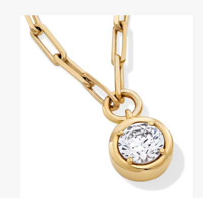 Example of a lab-grown diamond fashion jewelry pendant necklace