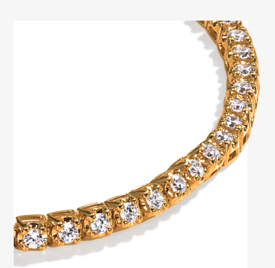 Men's KAY Lab-Grown Diamond Tennis Necklace Yellow Gold
