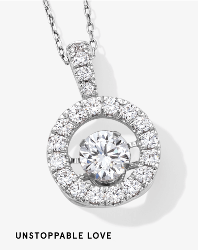 Unstoppable Love Necklace 1/4 ct tw 10K White Gold 19