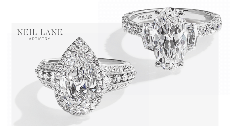 Showcase for the Neil Lane Artistry Collection.