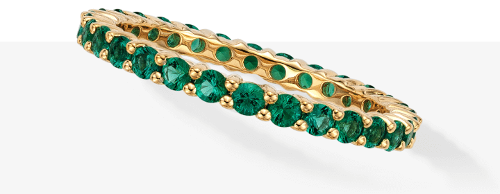 Stackable 2mm Birthstone Eternity Ring (1 Stone).