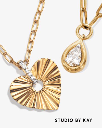 Image showcasing stunning Gold Necklaces, part of our Studio by Kay Collection.