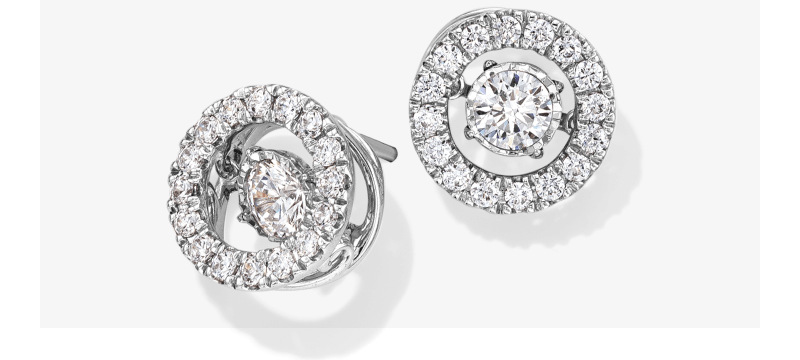 Unstoppable Love Lab-Grown Diamond Stud Earrings White Gold.