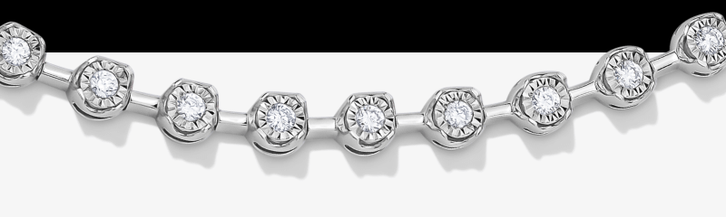 KAY Lab-Grown Diamonds Bar Link Bracelet Sterling Silver