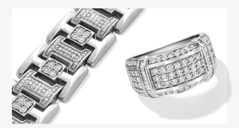 Showcase of stunning men's fashion jewelry.