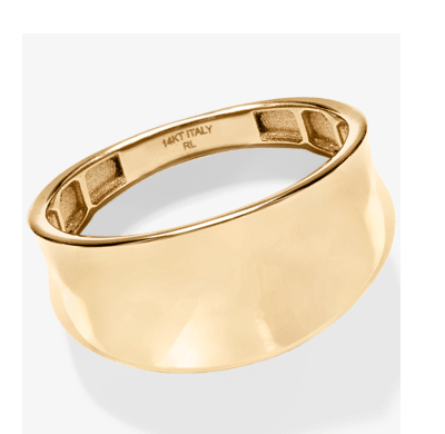 Concave Ring Yellow Gold