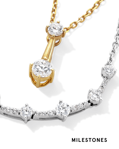 Image showcasing stunning Diamond Jewelry, part of the Milestones Collection.