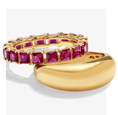 Image showcasing two stunning Gold and Gemstone Rings