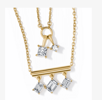 Elegant collection of lab grown diamond jewelry.