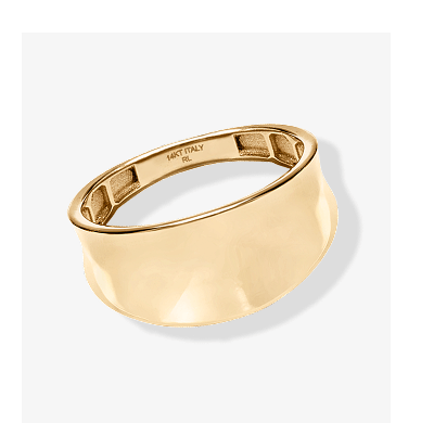 Concave Ring 10K Yellow Gold