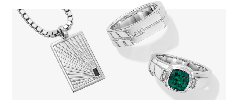 Image showcasing stunning silver jewelry for men