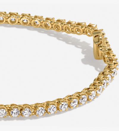 Men's KAY Lab Grown Diamond Tennis Bracelet 10K Yellow Gold
