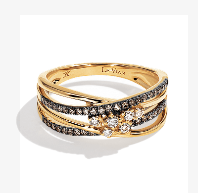Le Vian Desert Diamonds Crossover Ring 14K Honey Gold