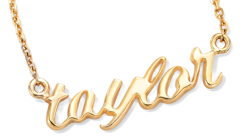 Script Nameplate Necklace (1 Name).