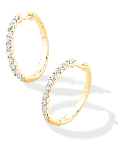 Diamond Hoop Earrings