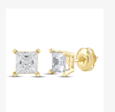 Image showcasing Gold Solitaire Earrings