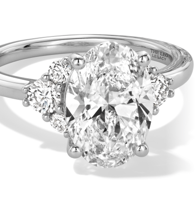 The LEO White Gold Oval-Cut Engagement Ring.