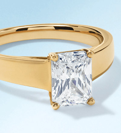 Yellow Gold Solitaire Engagement Ring.