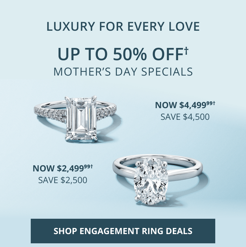 Emerald-Cut and Oval Solitaire Diamond Engagement Rings. Up to 50% OFF Mother’s Day Specials. Click Shop Engagement Rings.