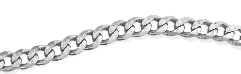 Silver link bracelet.