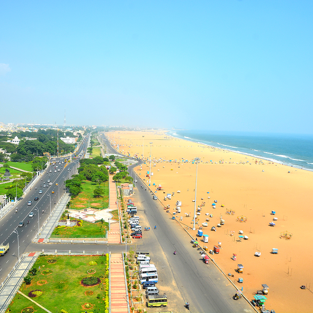 eagle view of a beach with roadside