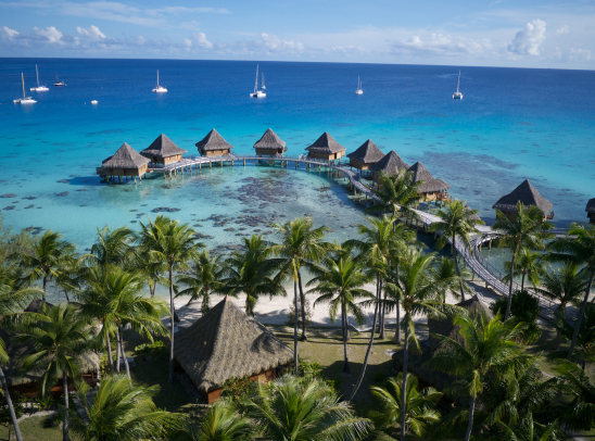 Tahiti rooms over water