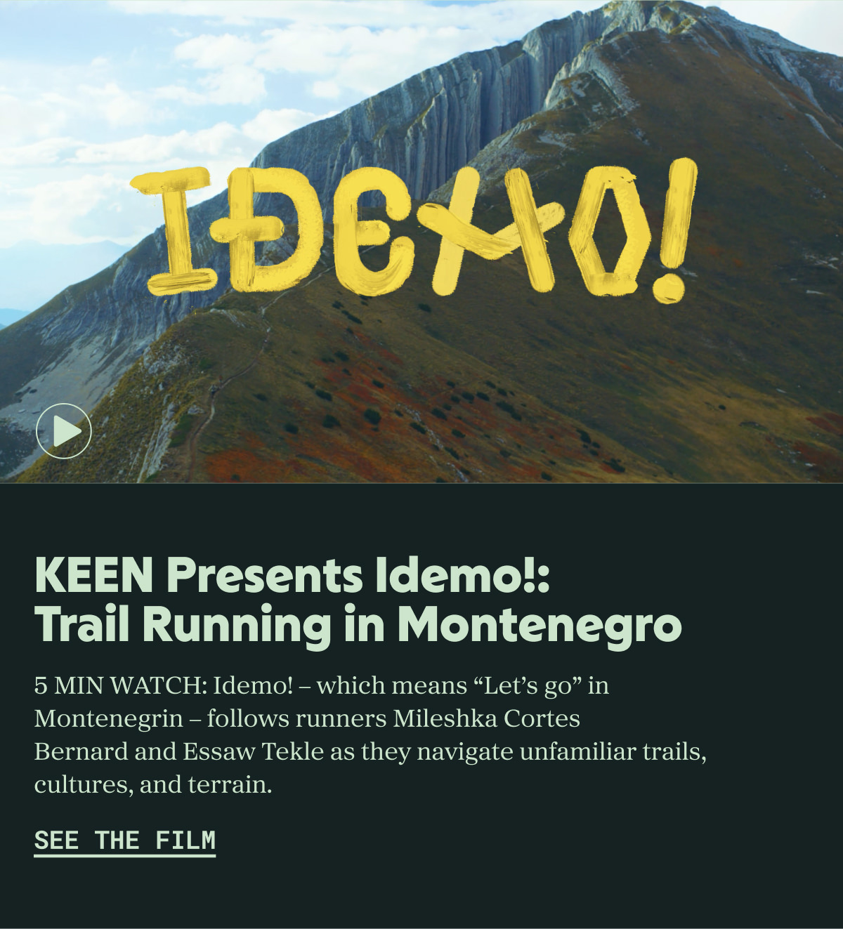 KEEN Presents Idemo!: Trail Running in Montenegro