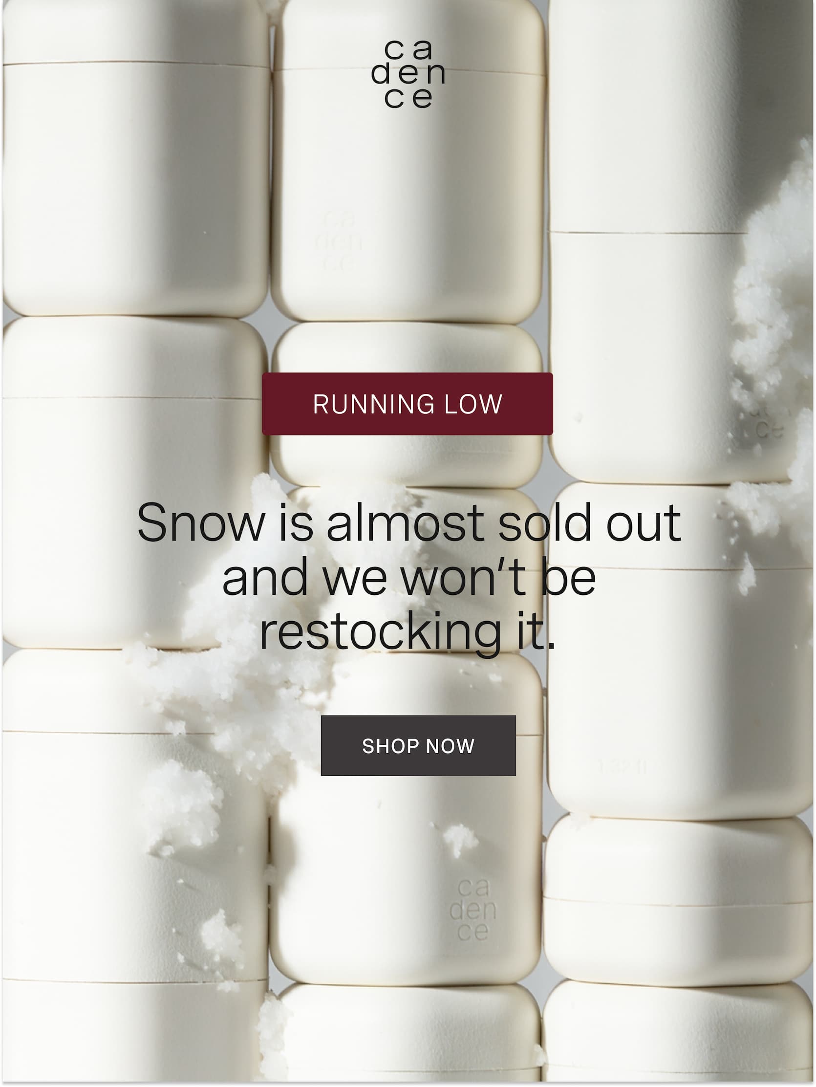 Click to shop Color Experiment 04 - Snow. Running low. Snow is almost sold out and we won't be restocking it. 