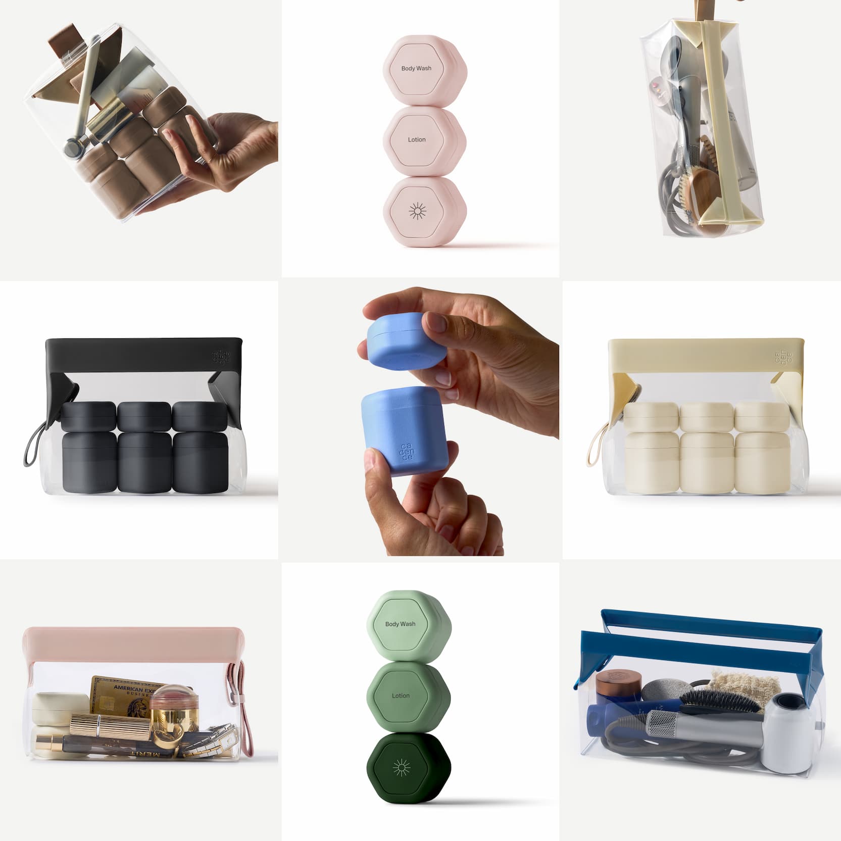 Click to shop Cadence on Amazon. Images of Cadence Capsules and Parcels.