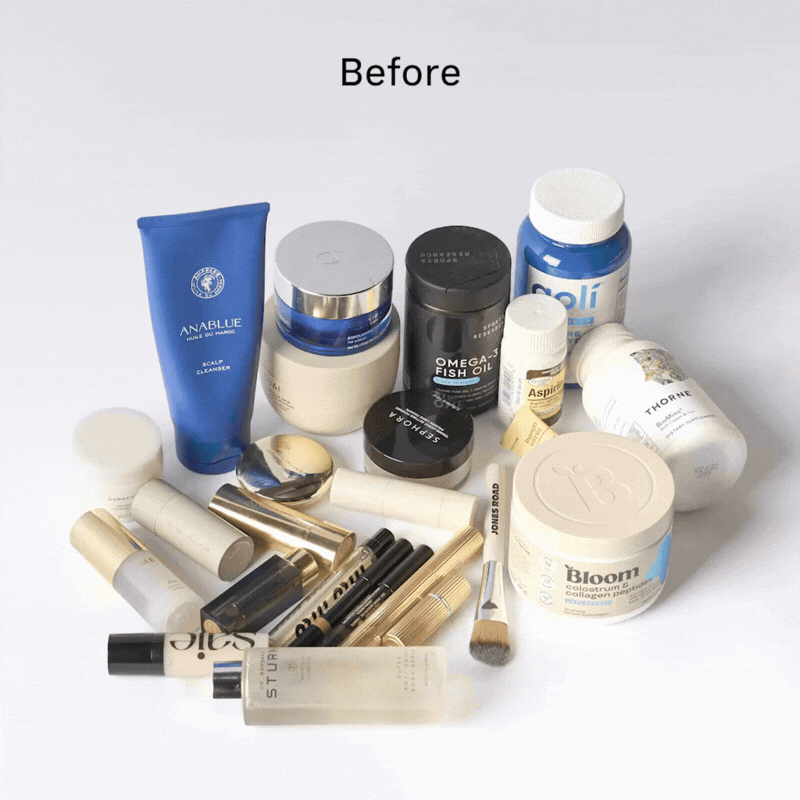 Click to shop Cadence. GIF of products before and after being packed into a Cadence System.