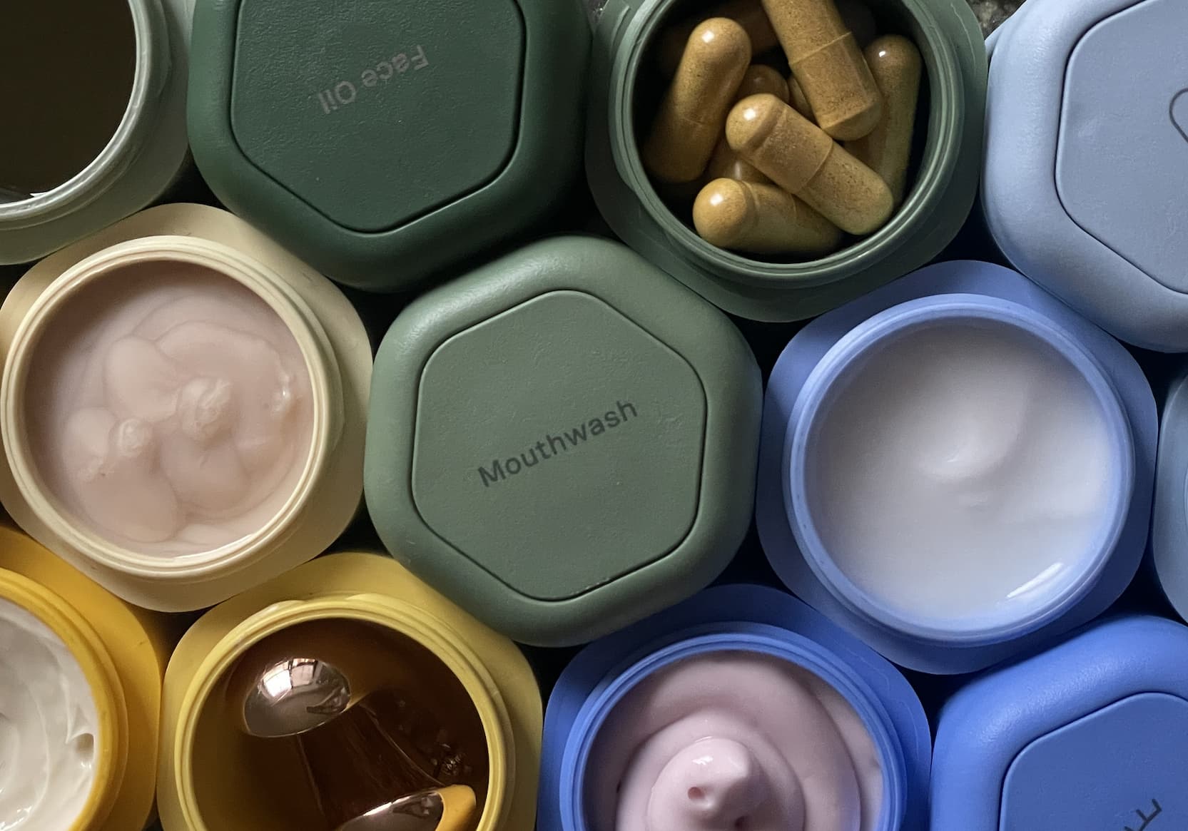 Click to shop The Capsules. Images of different Capsule colors.