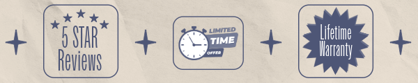 5 star rviews, Lifetime warranty, limited time offer! 