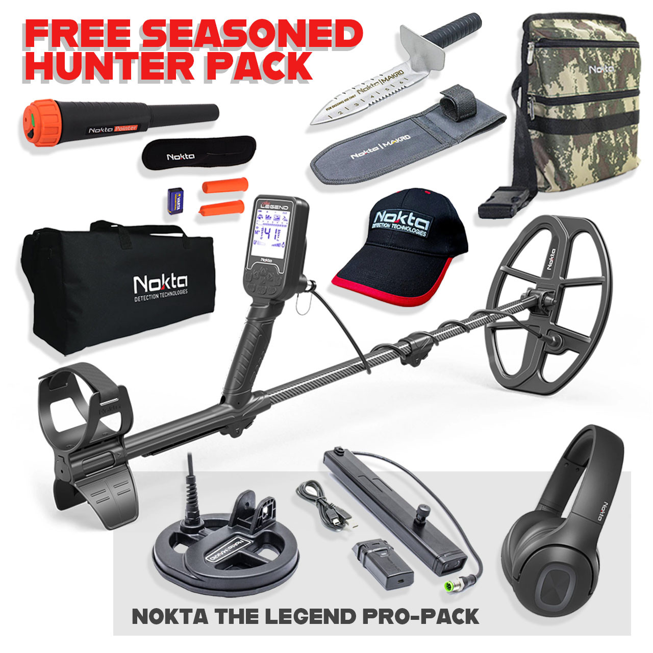 Image of Nokta The Legend Metal Detector Pro Pack w/ FREE Seasoned Hunter PACK
