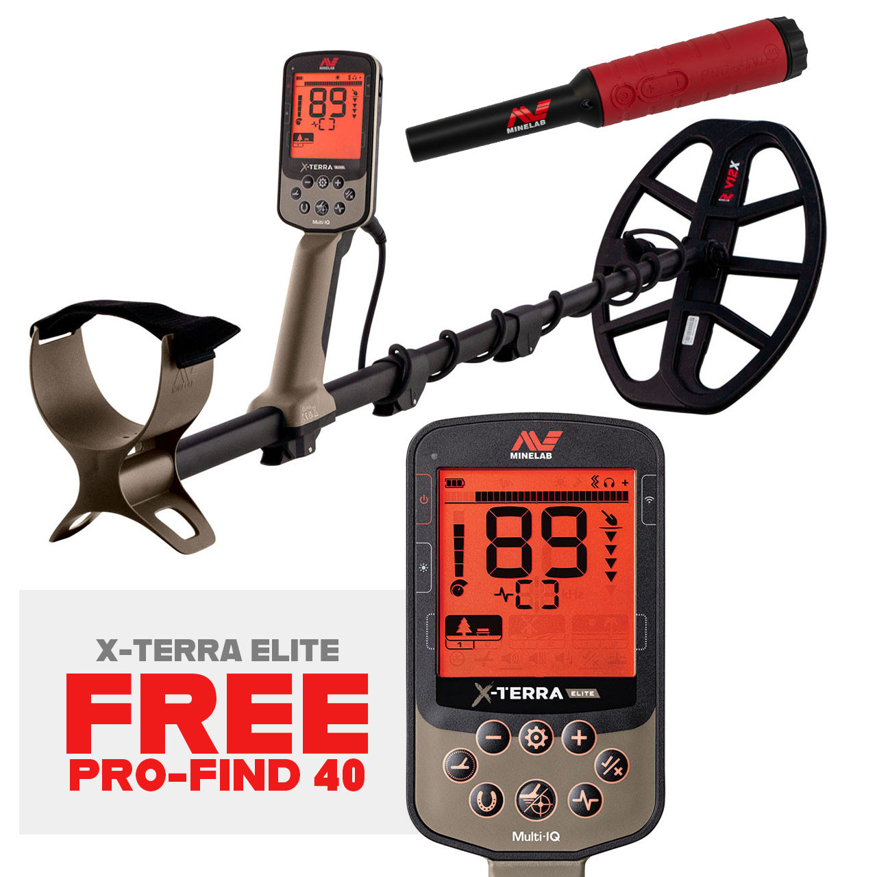 Image of Minelab X-Terra Elite Metal Detector Powered by Multi-IQ