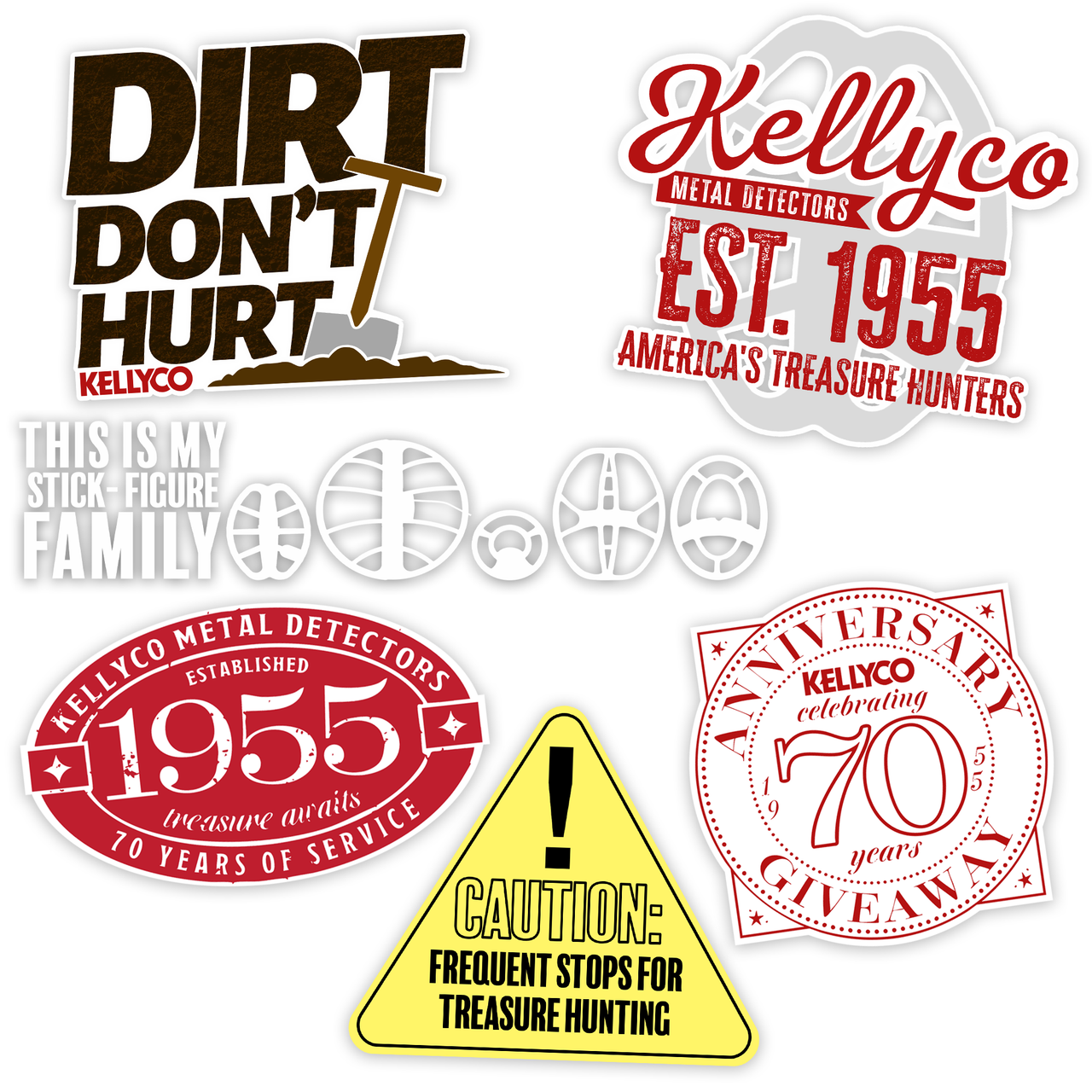 Image of Kellyco 70th Anniversary Sticker Bundle
