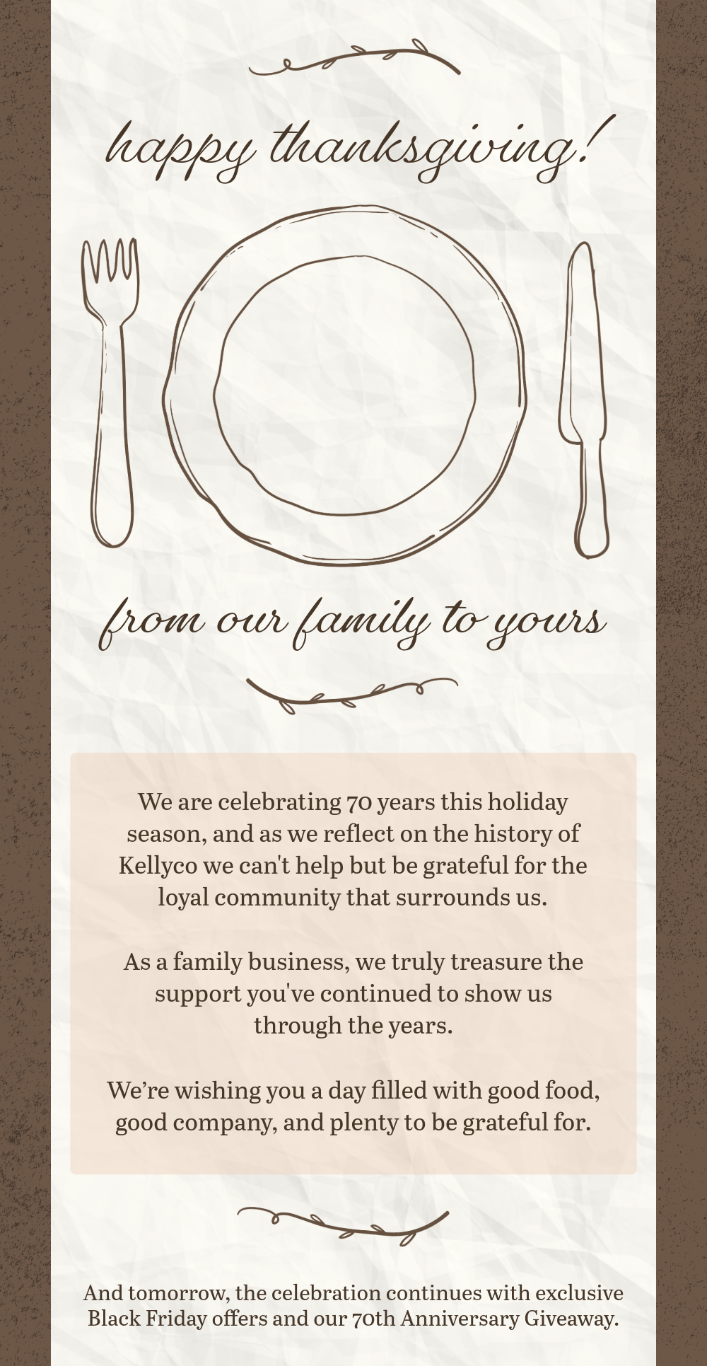 Happy Thanksgiving, From Our Family to Yours!