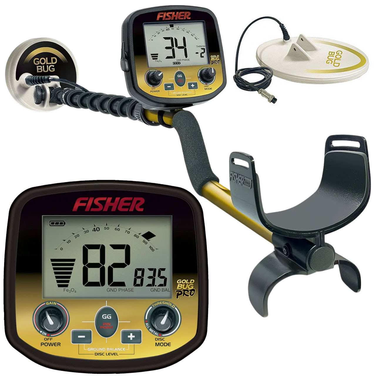 Image of Fisher Goldbug Pro - 2 Coil Combo Metal Detector