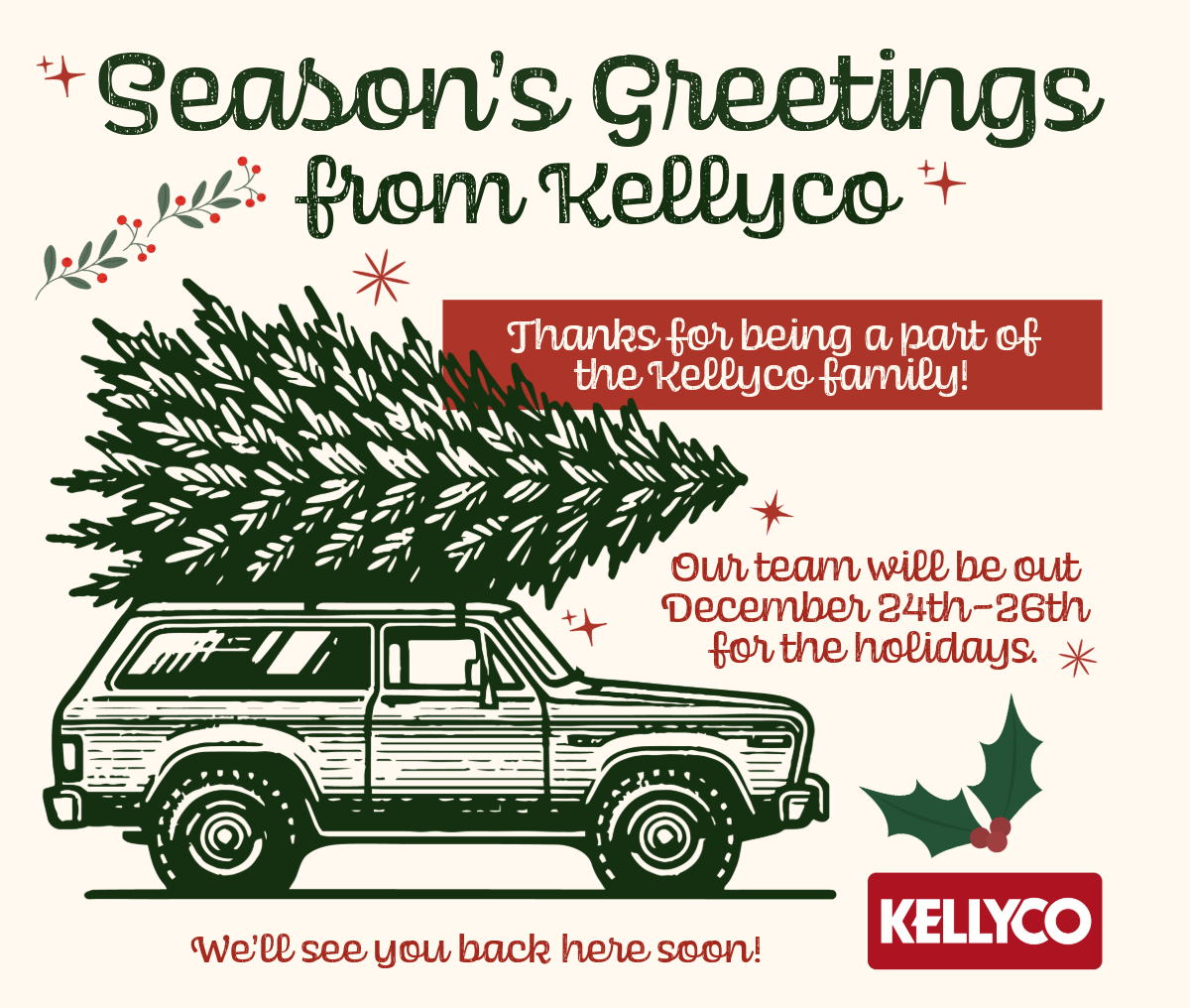 season's greetings from kellyco! 