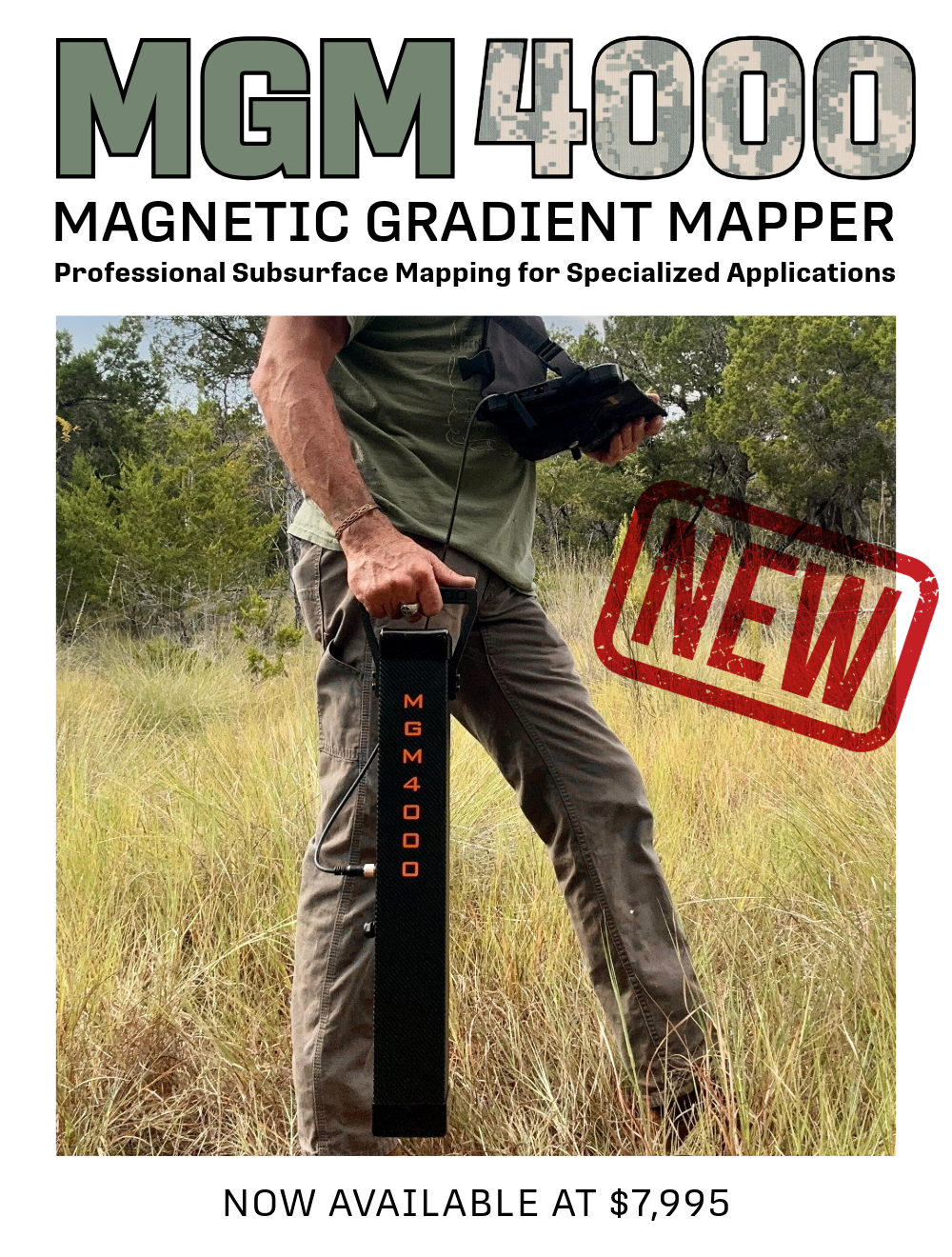 Brand New: MGM4000 Magnetic Gradient Mapper. Now Available at $7995